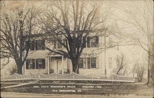OLD BENNINGTON VERMONT VT David Robinson's House COLONIAL ARCHITECTURE RPPC