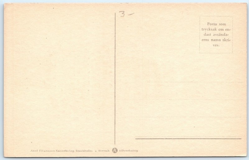 c1920s Rattvik, Sweden Cute Woman Traditional Costume Skirt Lady Arteman A350