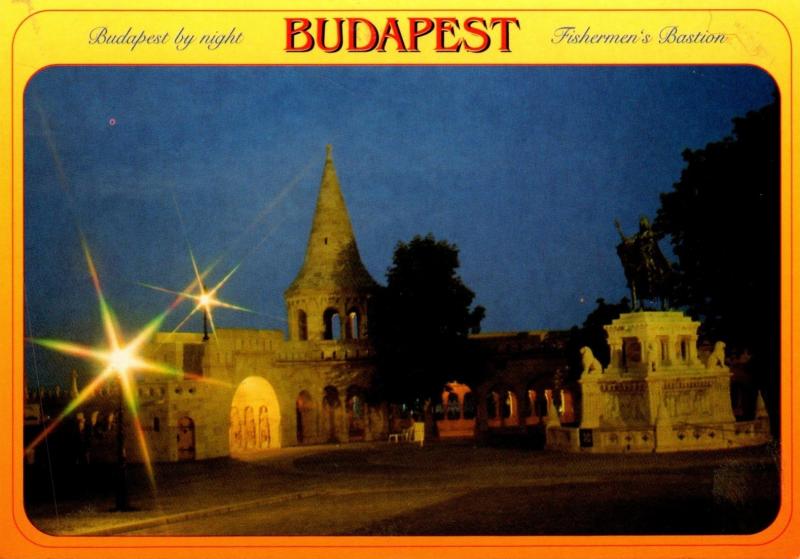 Hungary Budapest Fishermen's Bastion By Night