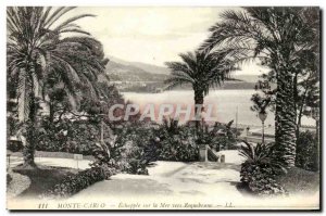 Old Postcard Monaco Monte Carlo Echappee sea to Roquebrune