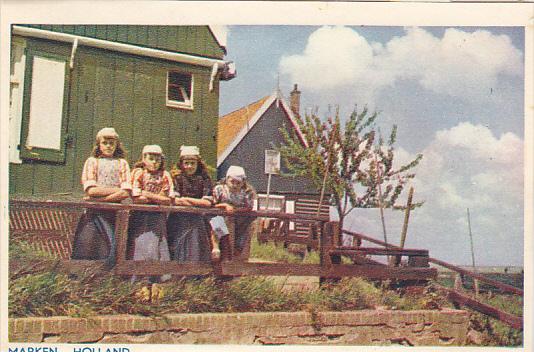 Netherlands Marken Girls in Traditional Costume