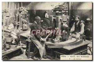 Old Postcard Paris Hotel Mint coins A mill