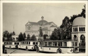 Washington DC Franciscan Monastery Tour Bus Buses Real Photo Vintage PC