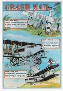 Crash Royal Mail Plane Transportation Disaster Poster Postcard