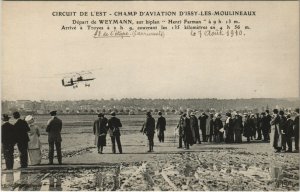 PC CPA AVIATION DÉPART DE WEYMANN SUR BIPLAN H. FARMAN   (b24243)