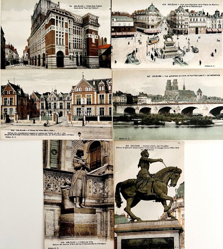 Orleans France Lot Of 19 Postcards Various Landmarks Scenes c1910-30s PCBG9B