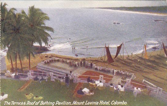 Sri Lanka Ceylon Colombo Mount Lavinia Hotel Terrace aand Roof Of Bathing Pav...