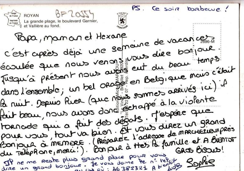 BF20554 royan la grande plage  france  front/back image