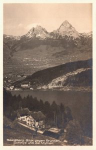 Switzerland Seelisberg Blick Gegen Brunnen Vintage RPPC 09.20