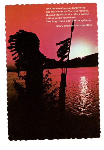 Man at Sunset, Longfellow Poem, Indigenous Peoples