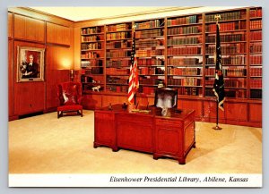 Eisenhower Presidential Library Abilene Kansas Vintage Unposted Postcard