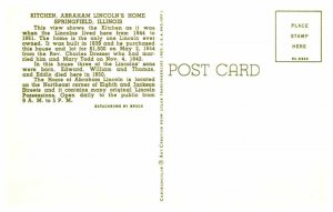 Postcard HOUSE SCENE Springfield Illinois IL AS9634