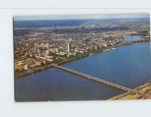 Postcard Air view of Charles River Basin, Massachusetts