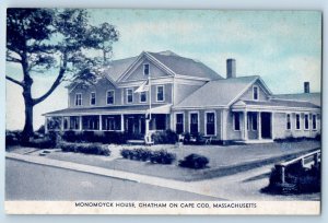 1940 Cape Cod Massachusetts MA Vintage Postcard Monomoyck House Main Street Town