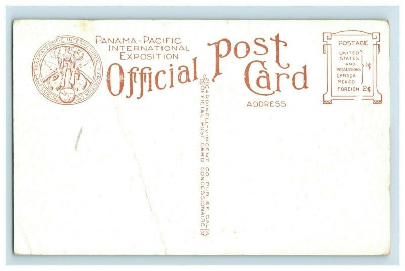 1915 Pan-Pacific Expo San Francisco Postcard F98 