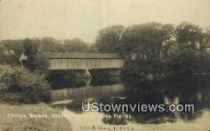 Real Photo, Covered Bridge in Cornish, Maine