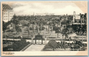 PALM BEACH FL VIEW TOWARD THE BREAKERS ANTIQUE POSTCARD