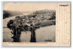 1909 Harper's Ferry WV, Town Of Shenandoah And Potomac Rivers Antique Postcard 