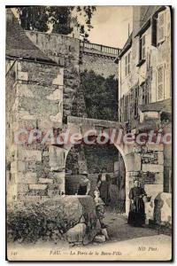 Old Postcard Pau Gate Lower City