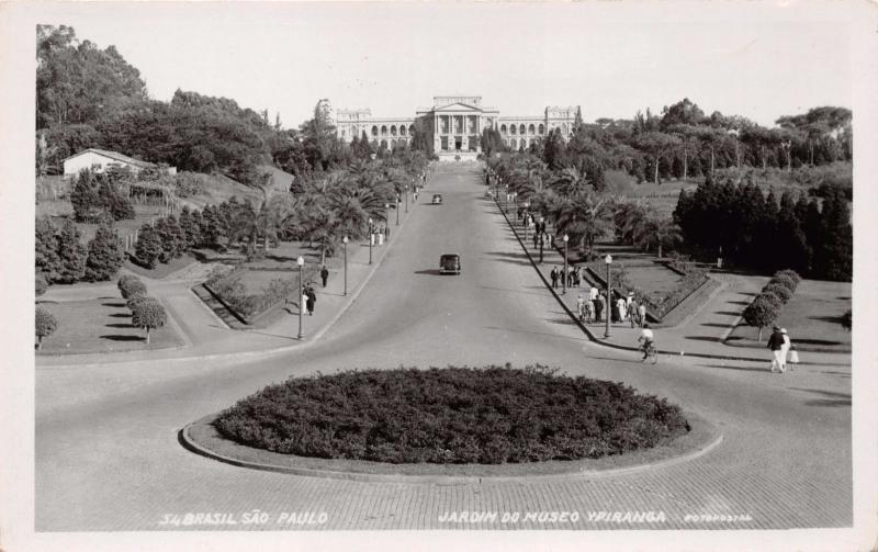 SAO PAULO BRASIL BRAZIL~JARDIM do MUSEO YPIRANGA PHOTOPOSTAL POSTCARD 1930-40s