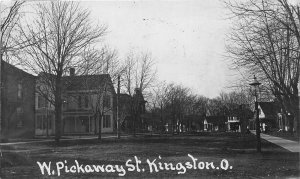 J2/ Kingston Ohio RPPC Postcard c1910 W Pickaway Strete Homes 42