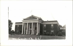 McCormick SC Courthouse Real Photo Postcard