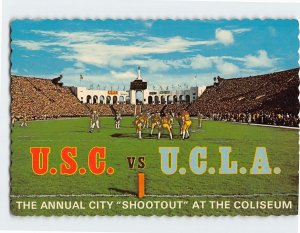 Postcard USC vs. UCLA Los Angeles Coliseum California USA