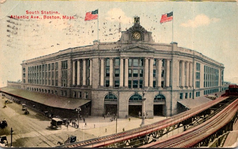 Massachusetts Boston South Station 1911