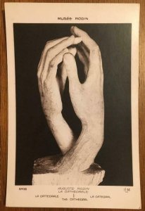 RPPC Musée Rodin Auguste Rodin La Cathédrale Sculpture Art Vintage Postcard