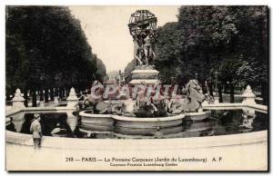 Paris - 6 - Jardin du Luxembourg - The Fountain Carpeaux - Old Postcard