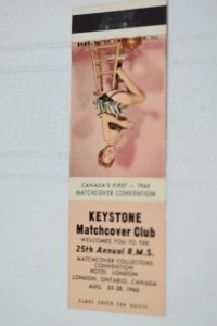 Keystone Matchcover Club 1965 RMS Convention Canada 20 Strike Matchbook Cover