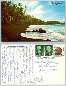 C. 1969 Black Sands Beach Scenery Kalapana,HI Hawaii Vintage Postcard