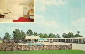 PERRY, GA Georgia  BEL AIRE MOTEL  Room~Pool  ROADSIDE  Chrome Postcard