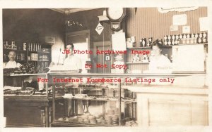 MT, Glendive, Montana, RPPC, Bakery, Interior View, Display Cases, Photo