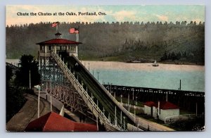 J89/ Portland Oregon Postcard c1910 Chute the Chutes Oaks Park Ride 118