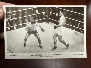 Joe Beckett Georges Carpentier ~ Vintage Sports Americana Boxing Boxer Postcard