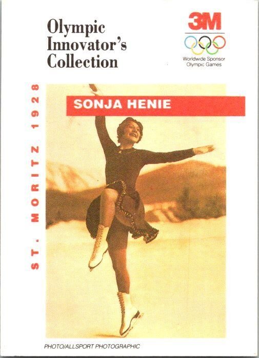 Olympic Games Card Sonja Henning Figure Skating St Moritz 1928 sk3157