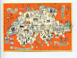 3182327 Map of Switzerland a Joint ADVERTISING BANK vintage