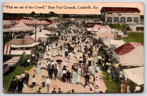 Vintage Postcard Pick Me Out of the Crowd State Fair Grounds Louisville Ken. KY