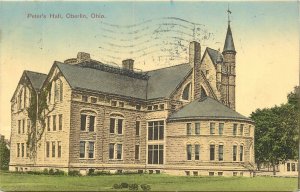 Postcard 1911 Ohio Oberlin Peter's Hall hand Colored 23-13723