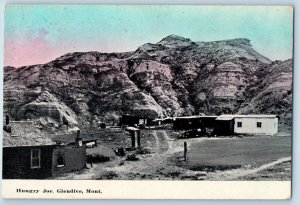 Glendive Montana MT Postcard Hungry Joe Big Rocks Buildings 1910 Vintage Antique