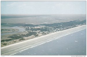 Aerial View of Coast line, Sea Island, Georgia, 1940-60s