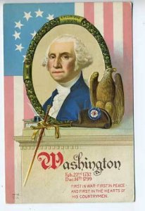 George Washington 1732 - 1799 Eagle Postcard