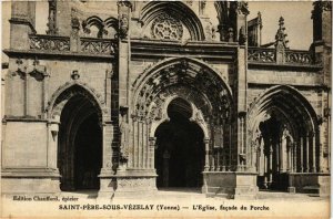 CPA Saint-Pere-sous-Vezelay - L'Eglise - Facade du Porche FRANCE (961026)