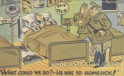 Military Comic Postcard Postcards  