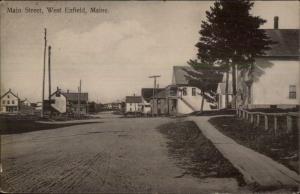 West Enfield ME Main St. c1910 Postcard