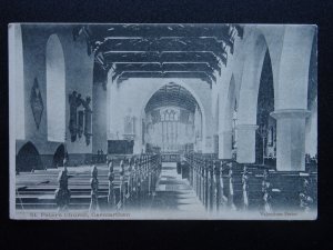 Wales CARMARTHEN St Peter's Church c1903 UB Postcard by Valentine