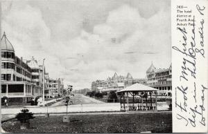 Asbury Park NJ Hotel District at Fourth Ave. c1906 Postcard F8