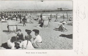 California Long Beach Beach Scene 1910