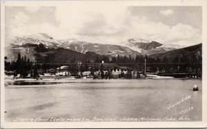 Jasper Park Lodge from Lac Beauvert Alberta AB BC Printing Litho Postcard H50